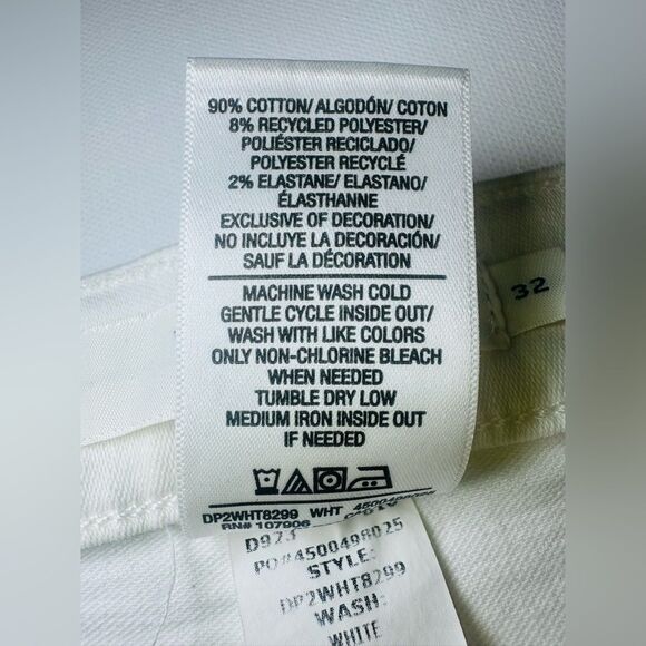 HUDSON Maternity Nico Straight Ankle White Denim Jeans Women's 32 NWT - Picture 8 of 15